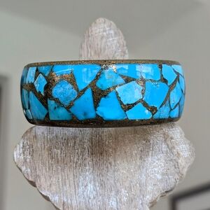 Turquoise Mosaic Bangle Bracelet